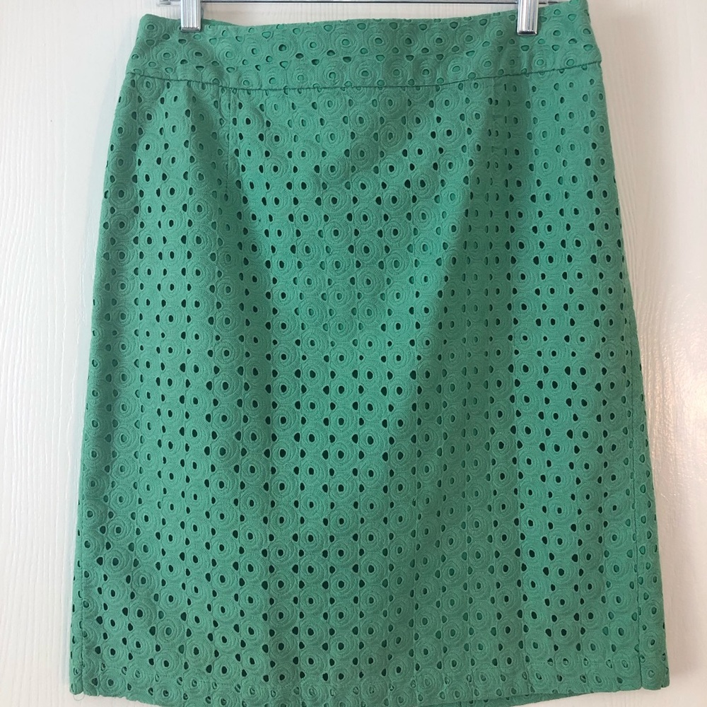 Banana Republic Eyelet Pencil Skirt